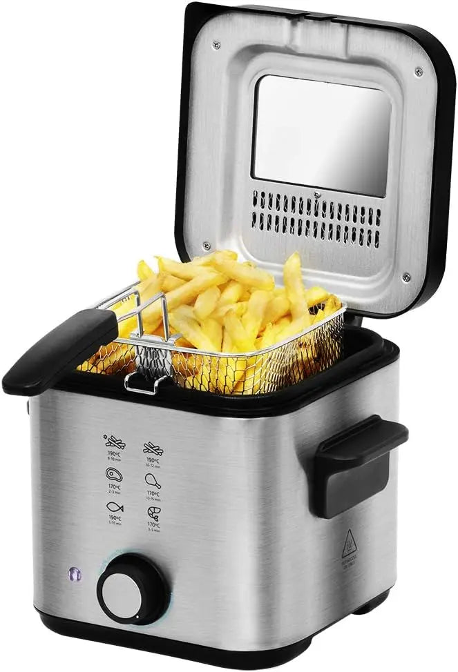 Cecotec Friteuse Électrique CleanFry Infinity 1500. 1.5 L – 900 W, 1,5 L, noir