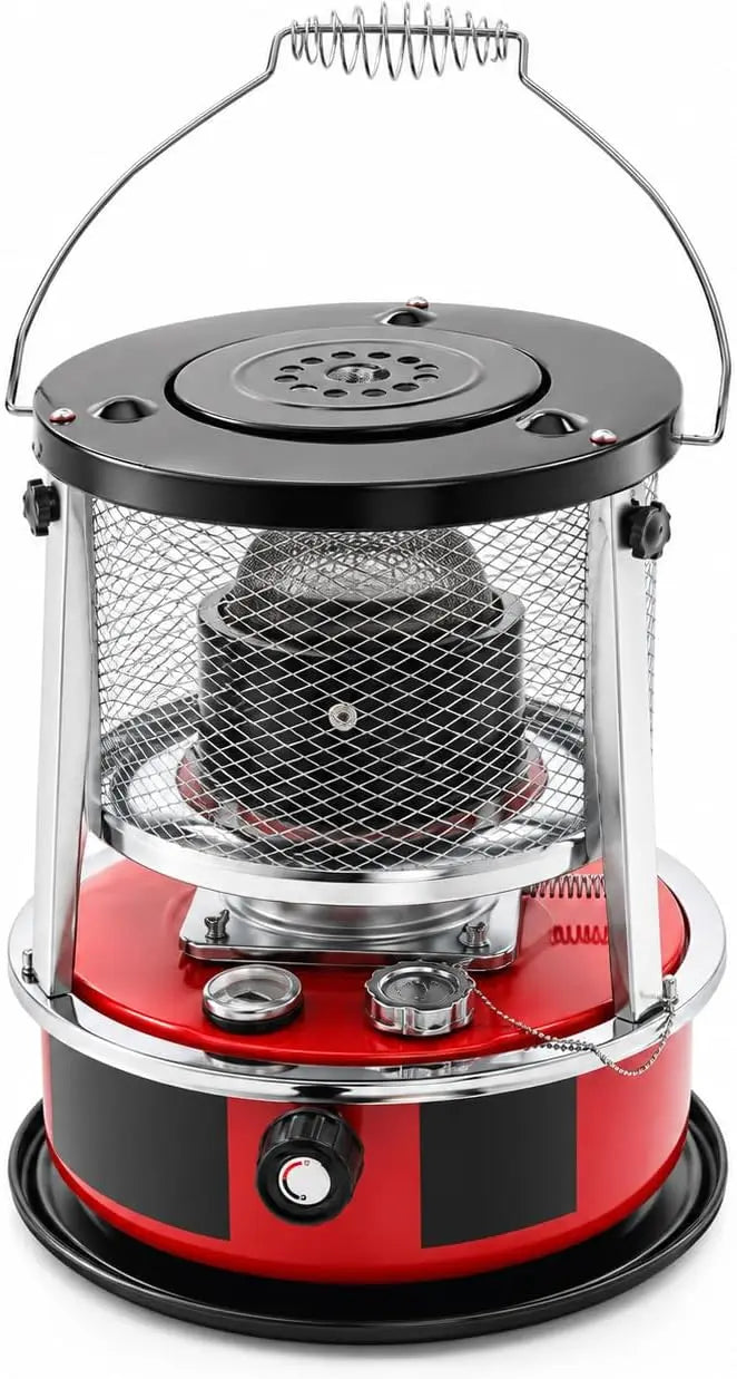 Poêle à pétrole 5,2 l 8000 BTU chauffage portable kérosène – 0,3 l/h, 33 × 46 cm, gris