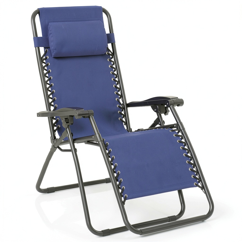 Chaise, pliable, coloris bleu, pour la salle à manger ou la cuisine