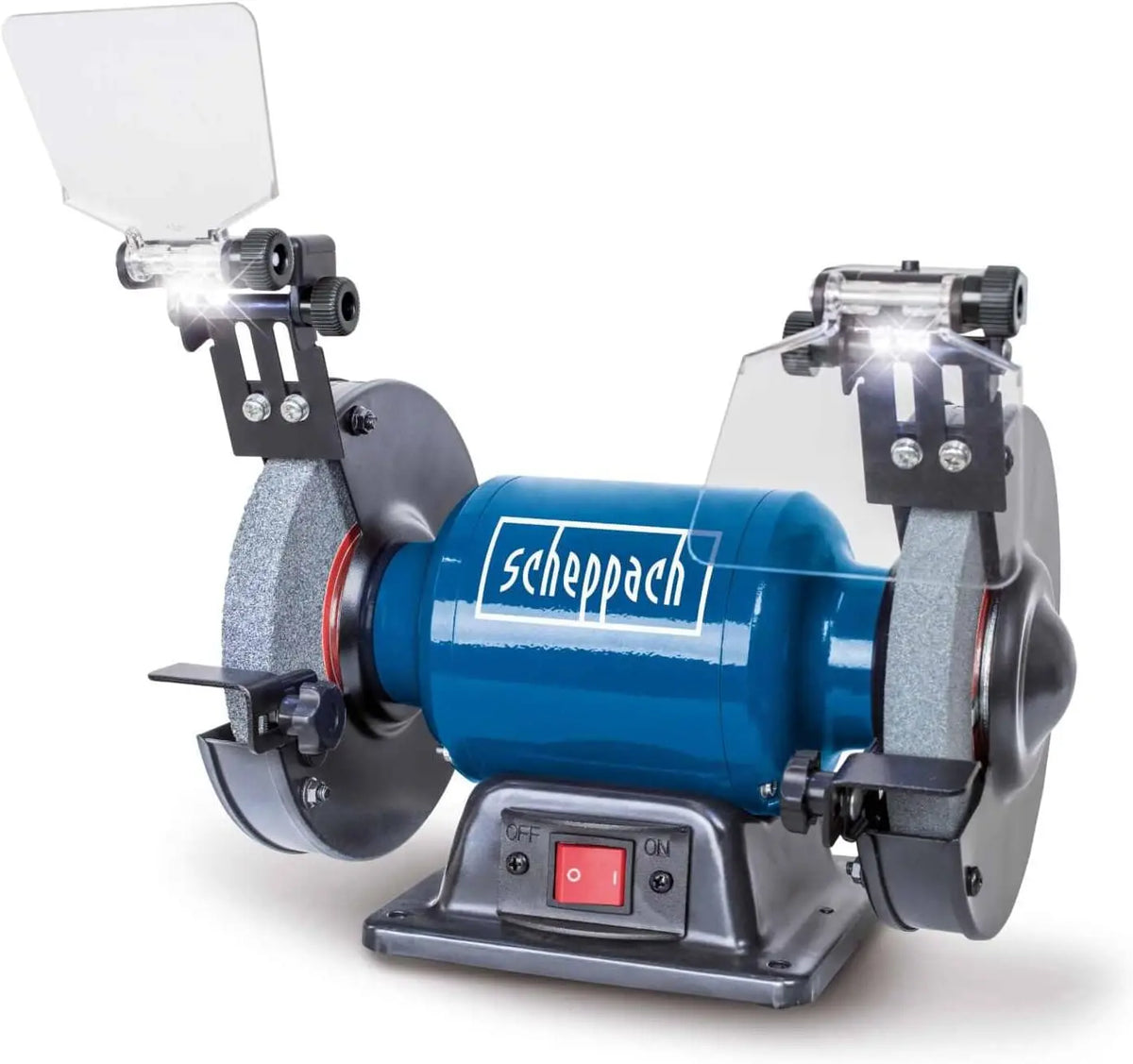 Scheppach Touret Mixte SM150L – 400 W, gris/bleu