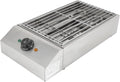 Barbecue de table électrique de table 2,6 kW - Barbecue électrique amovible avec bac d'égouttement – 60 Hz, gris
