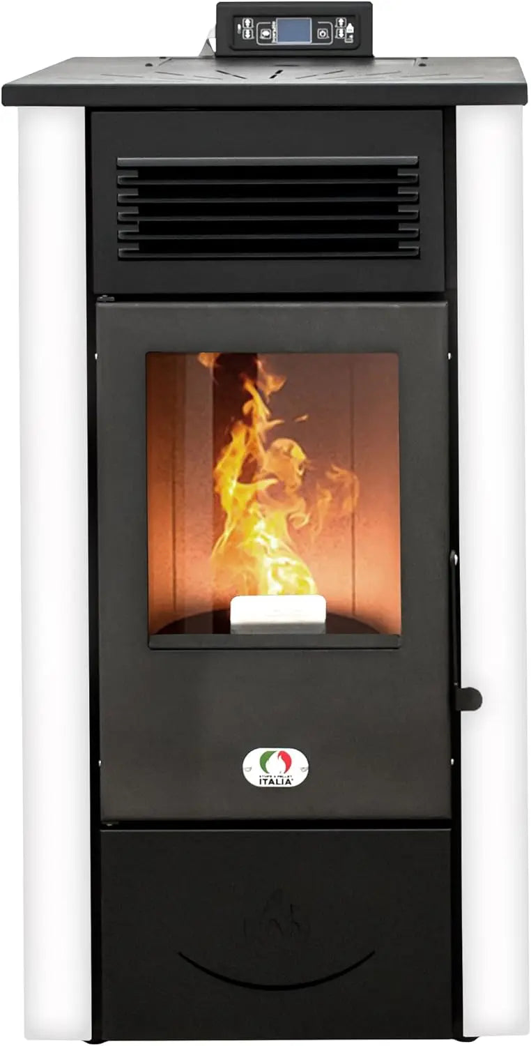STUFE A PELLET ITALIA Canada 14 KW poêle à granulés – noir/gris