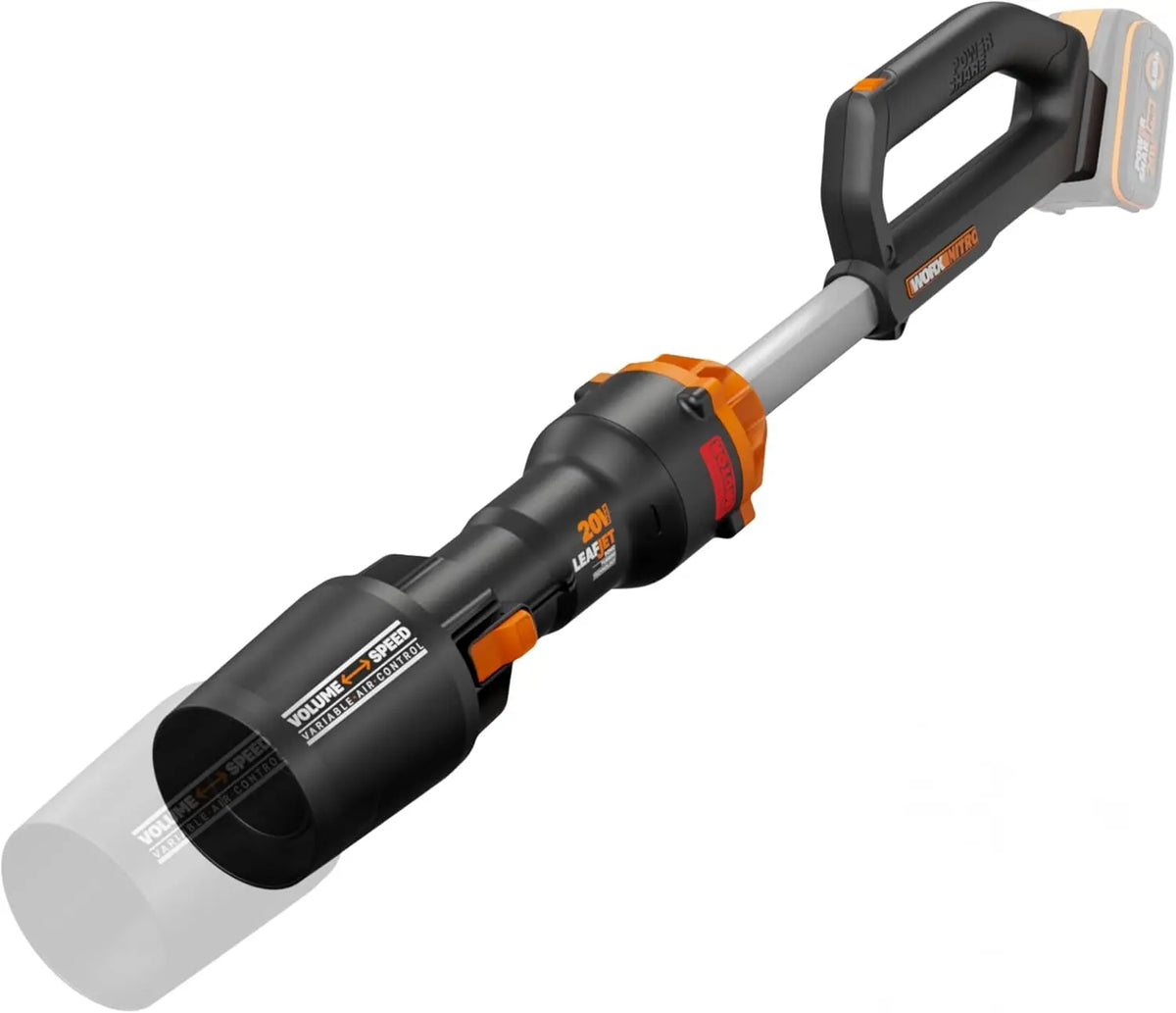 WORX Souffleur sans balais sans Fil 20V WG543E.9 – 696 m³/h / 96 m³/h, gris/noir