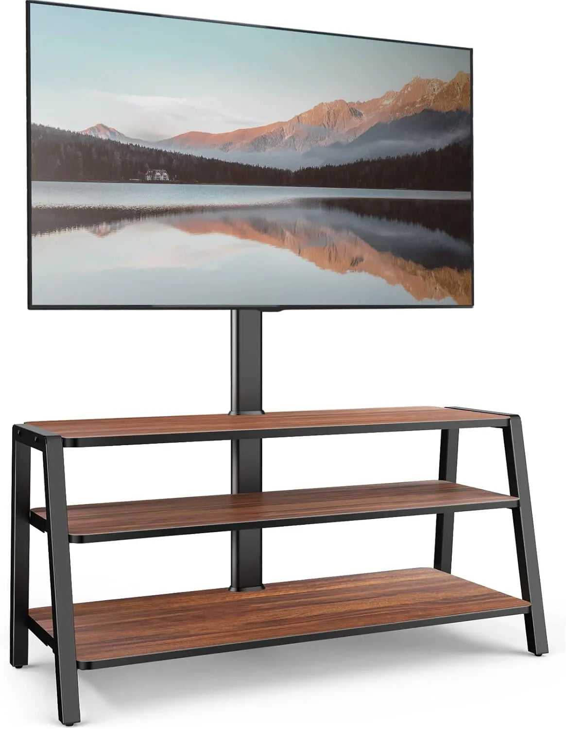 FITUEYES Meuble téléviseur avec Support en Bois – 600 x 400 mm, gris