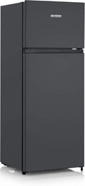 Severin Combiné réfrigérateur-congélateur haut – 206 litres / 165 litres, 176 kWh, gris