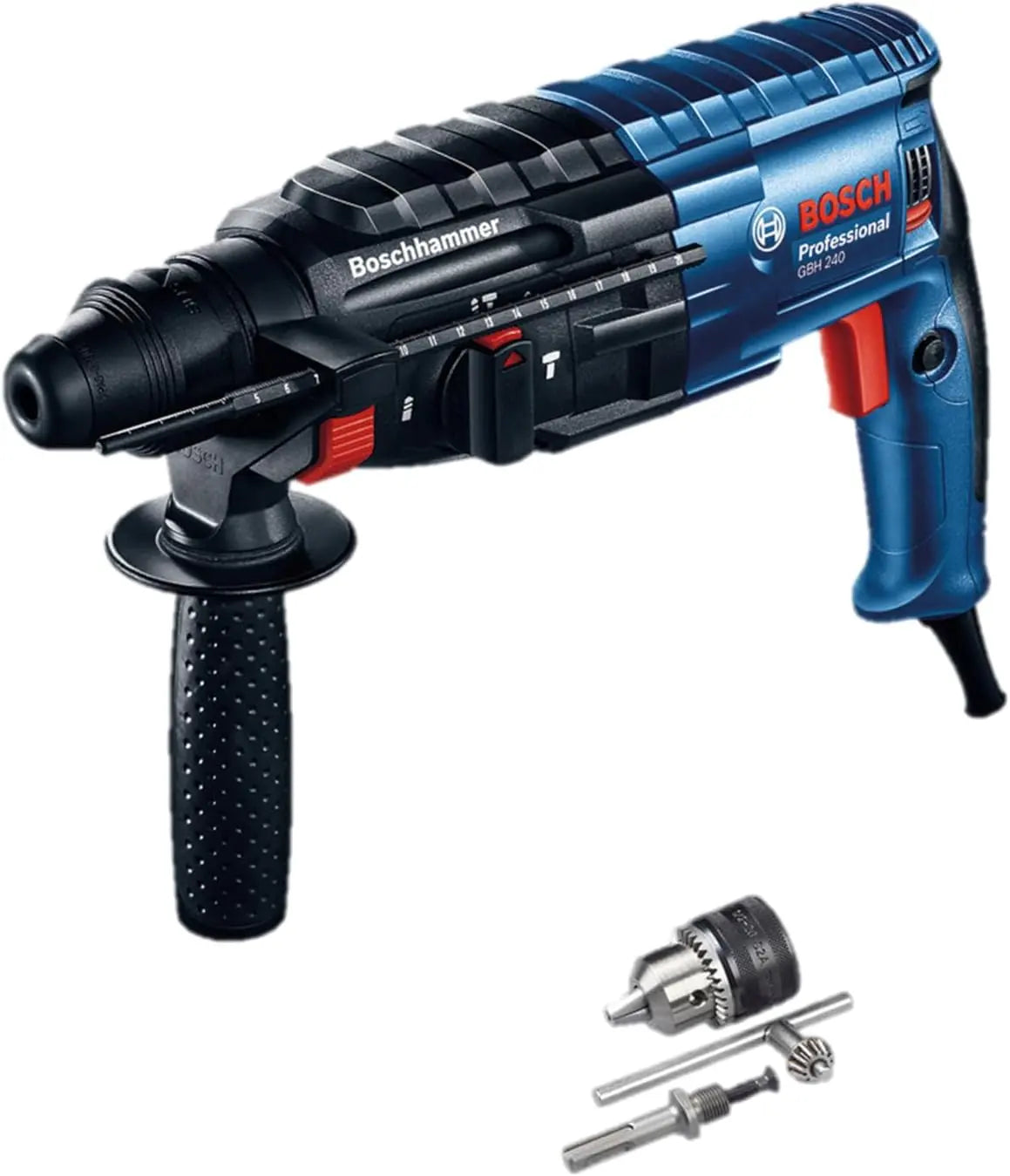 Bosch Professional Perforateur GBH 240 avec SDS plus – 790 W, noir/gris/bleu