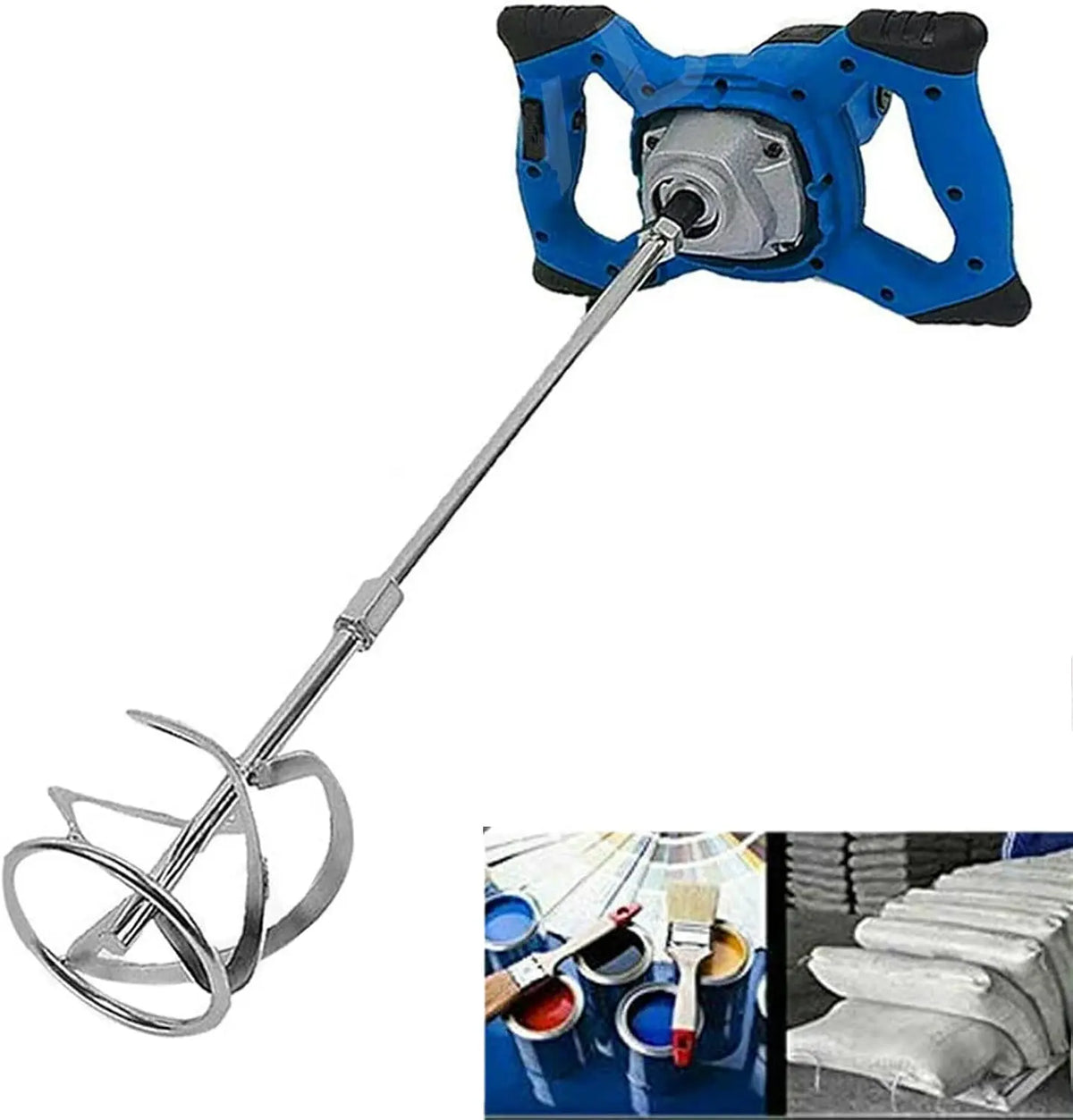 Bétonnière portable 2600 W 230 V – gris/bleu