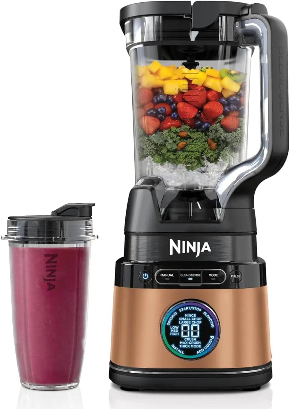 Ninja Detect Power Blender Pro & Single Serve 2-en-1 – TB301EUCP, 1200 W, 2 L, noir