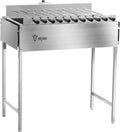 BBQ-Toro Barbecue au charbon de bois avec tourne-brochettes électrique – 60 Hz, gris