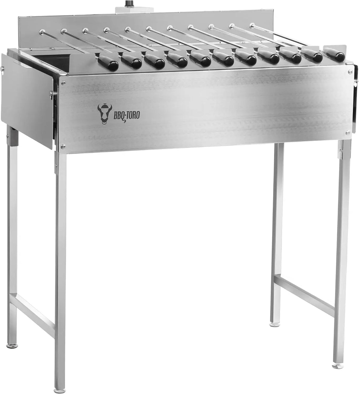 BBQ-Toro Barbecue au charbon de bois avec tourne-brochettes électrique – 60 Hz, gris