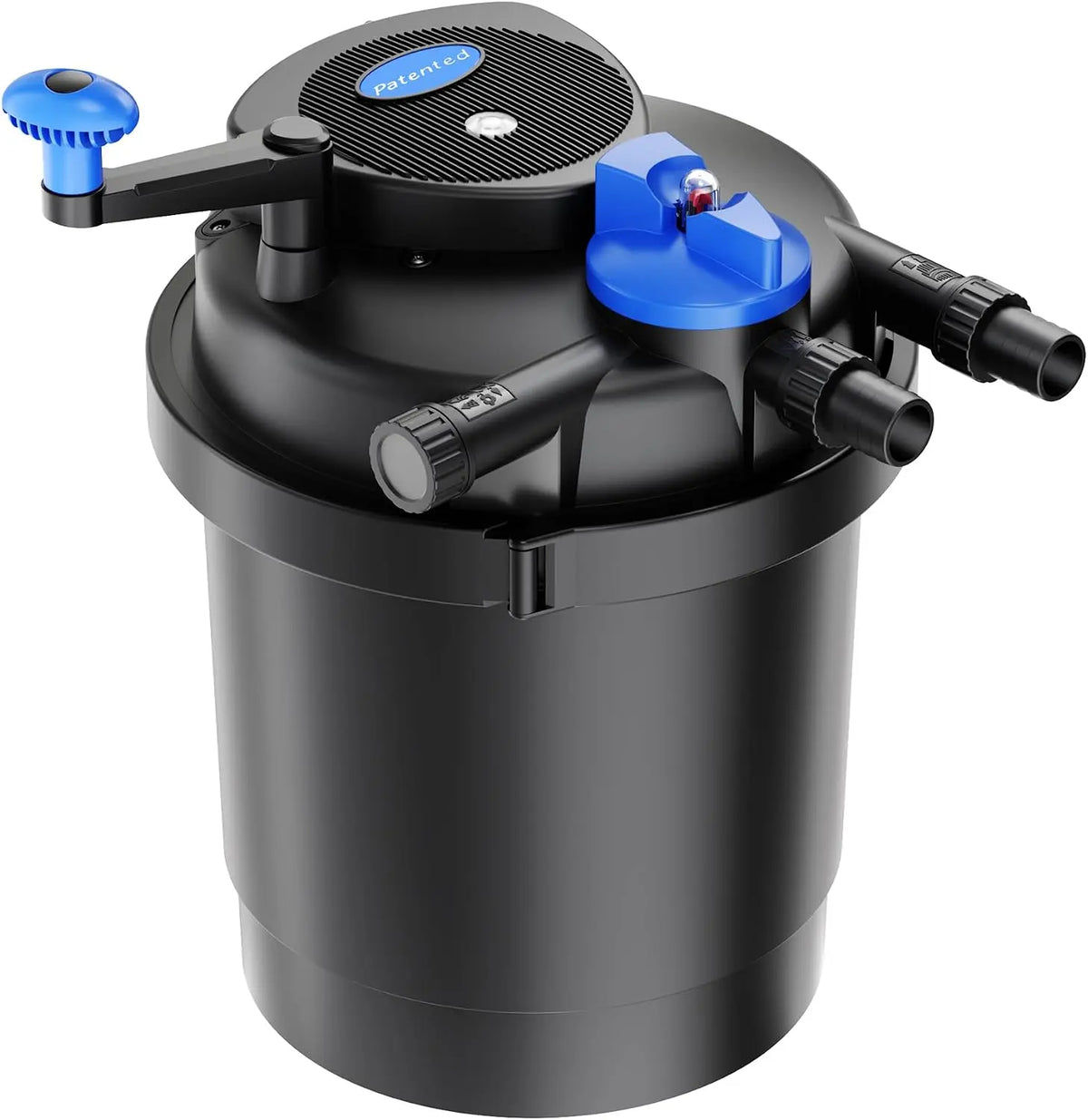 SunSun CPF-2500 Filtre de bassin à pression UVC – 11 W, 6000 l/h, gris/noir