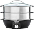 Magimix Cuiseur Vapeur Multifonction 1900 W - 2 Paniers Inox 5,5 L – 5,5 L / 12,2 L, argenté