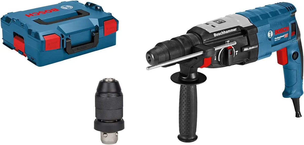 Bosch Professional perforateur GBH 2-28 F avec poignée auxiliaire – 880 W, bleu/gris
