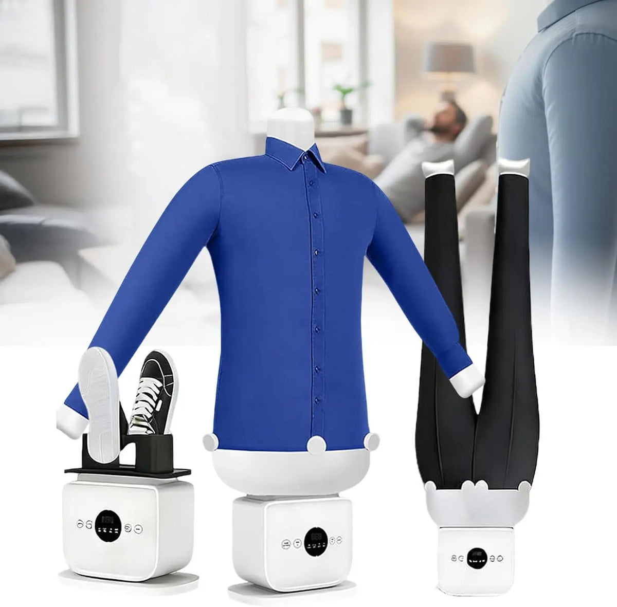 Repasseur Automatique séchoir – bleu/gris