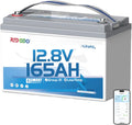Redodo 12V 165Ah Batterie LiFePO4 avec Bluetooth 2112Wh Batterie Lithium Group31 avec BMS 165A Idéale – gris/bleu