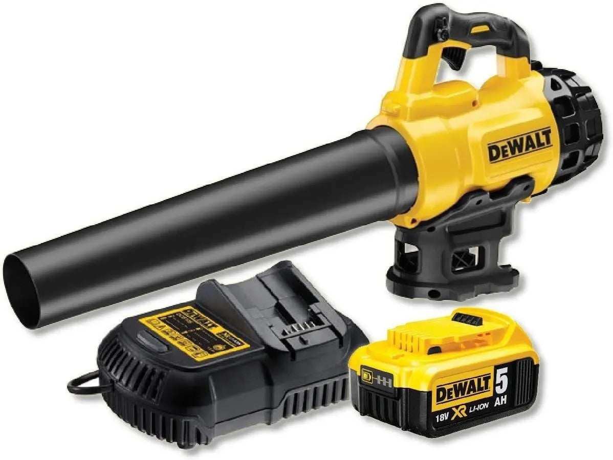 DEWALT - Souffleur sans balais XR 18V 5Ah Li-Ion - DCM562P1-QW - Souffleur Électrique portable sans Fil – gris/noir