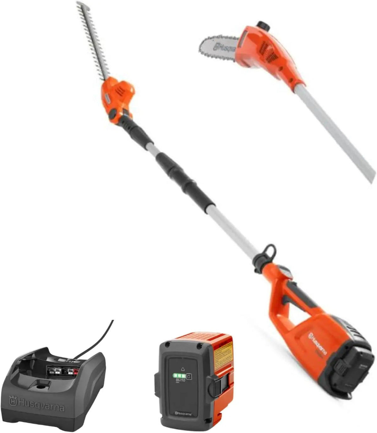 Husqvarna 120iTK4 Taille-Haies sans Fil avec Tige télescopique – gris/orange