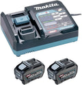 Pack batterie 2x5.0 Ah avec chargeur - MAKITA 1911V6-0 – 180 Wh, gris/bleu