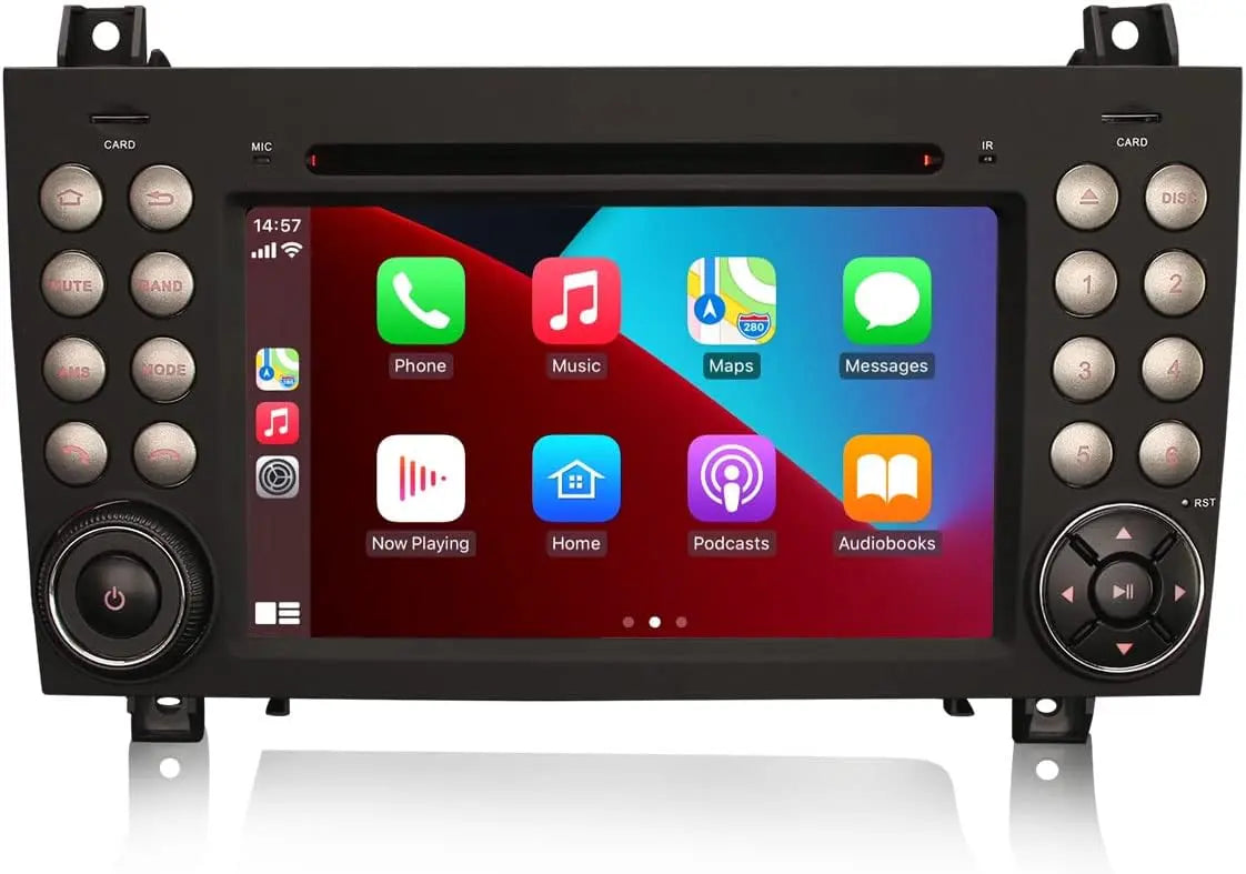 ERISIN 7 Pouces Android 14 Autoradio pour Mercedes-Benz Classe SLK R171 SLK200 SLK280 Support GPS Sat Nav – 2000 MHz / 2,4 GHz, 4 Go / 64 Go