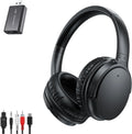 Casque Bluetooth sans Fil pour téléviseur - sans Bouton Volume pour Séniors - Émetteur Signal Puissant – gris/noir