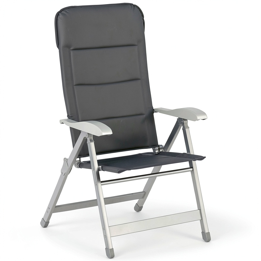 Chaise de jardin, coloris gris, pour la terrasse ou le jardin