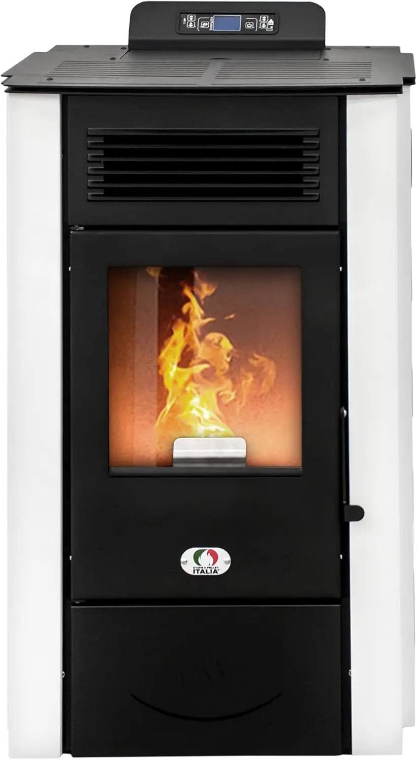 STUFE A PELLET ITALIA Colorado 15 Kw - Poêle à Air Ventilé Efficacité 92% Chauffe 140m² Autonomie 15H