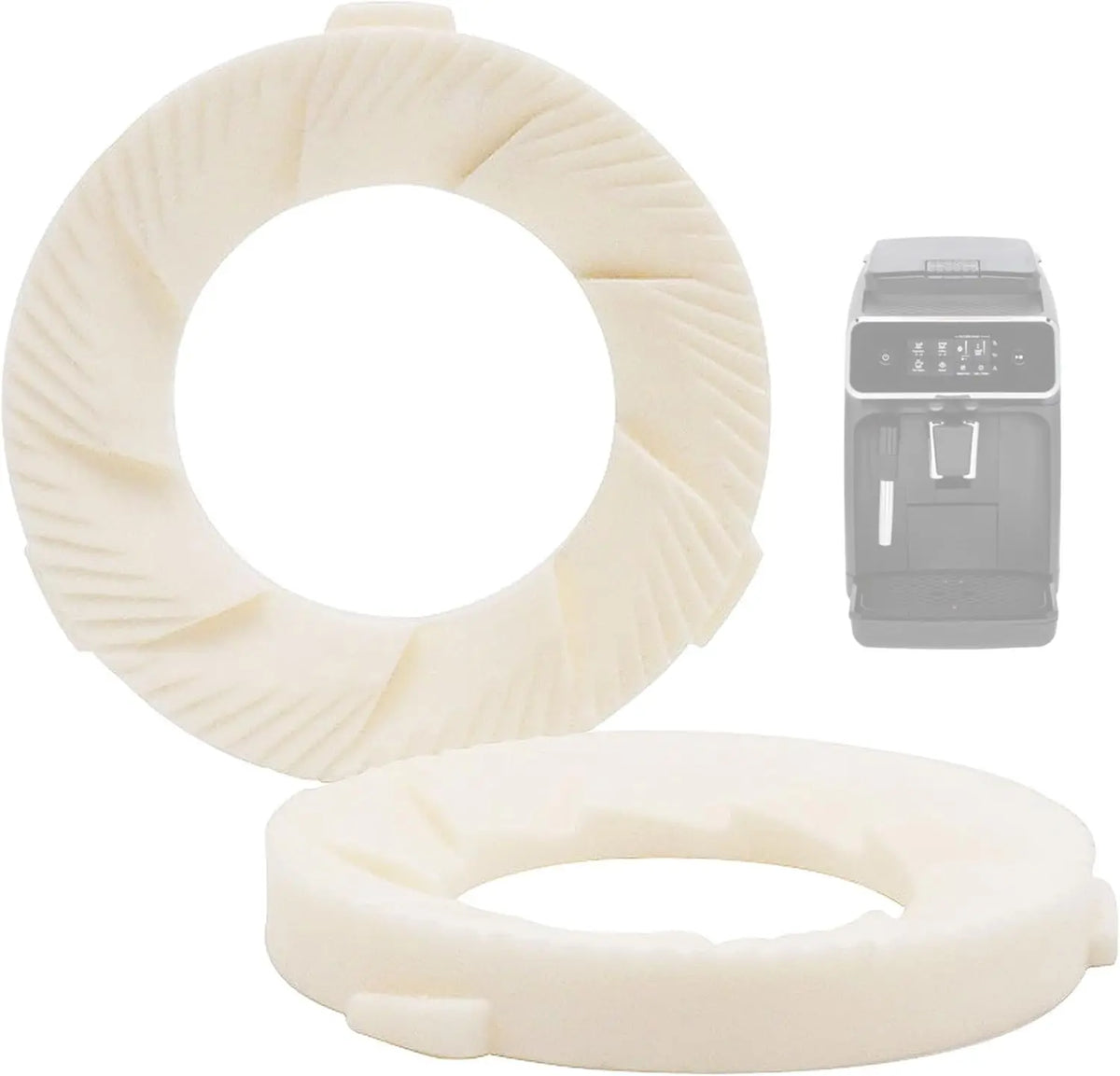 Lot de 2 disques de broyage en céramique pour Philips Saeco Gaggia – blanc/gris