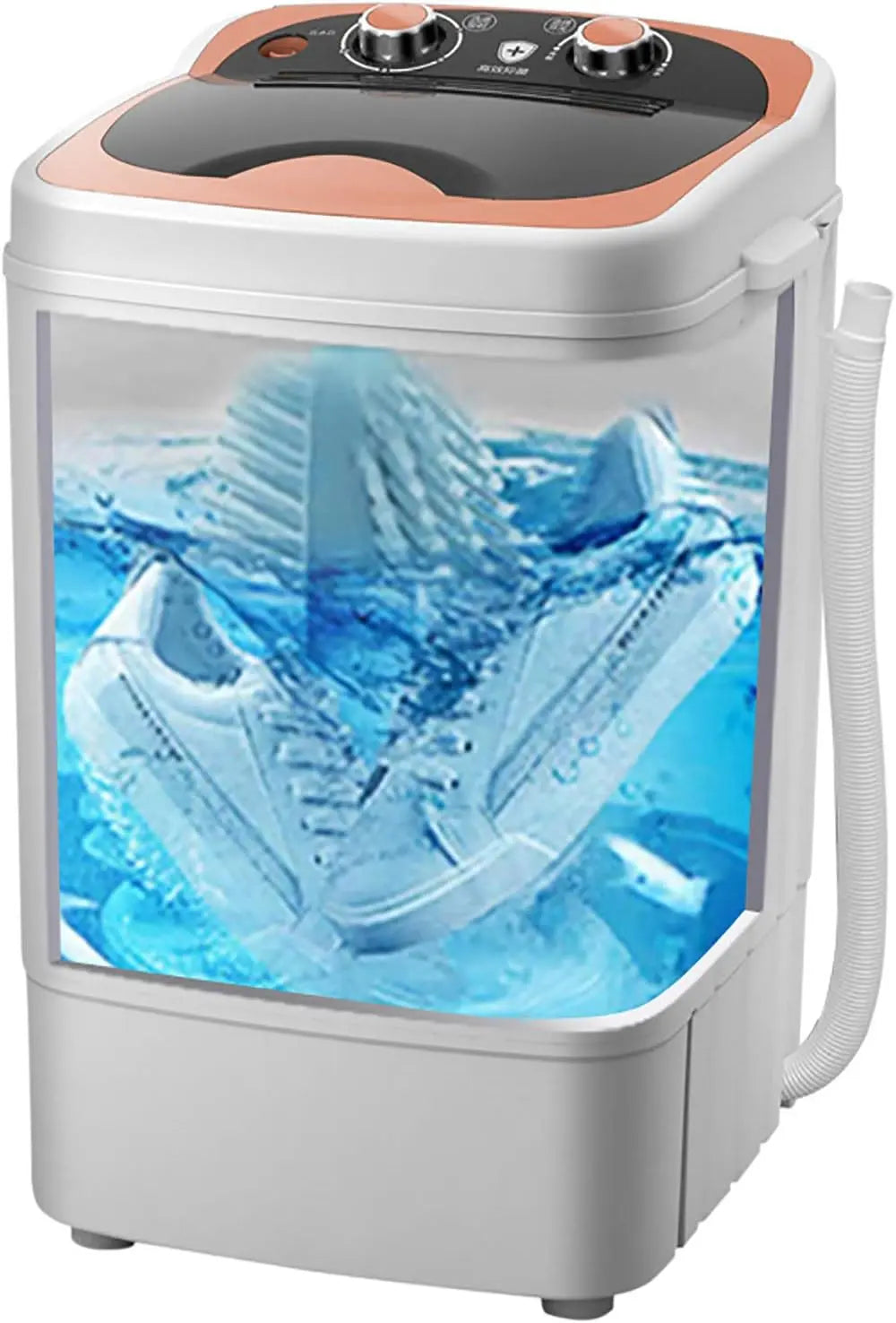 CLING Machine à Laver Les Chaussures portable Mini Machine à Laver Les Chaussures Automatique pour Laver – 300 W, 410 * 410 * 650 mm, 50 HZ, gris/bleu