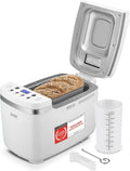 TZS First Austria - Machine à Pain 850W - Pour pains de 900g & 1350g - 14 Programmes automatiques – gris