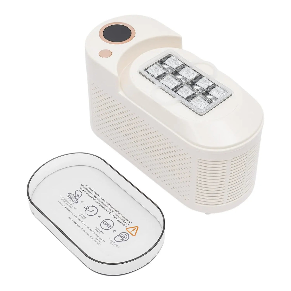 Mini Machine à GlaçOns portable De 12v,120w Ice Maker 8 Cubes/15min Machine à GlaçOns portable Pour – 21,6 * 9,3 * 12,8 cm, 60 Hz, blanc