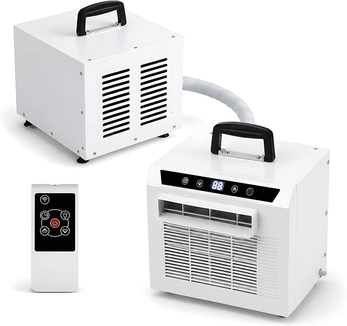 Climatiseur Mobile Split pour Maison Bureau Camping 220V-1.5Metre – 360 W / 1300 W, gris/noir