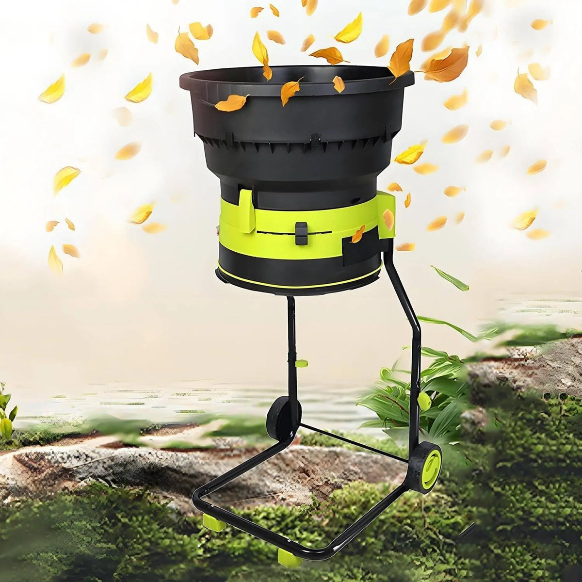 Broyeur De Feuilles électrique – 2500 W, blanc/gris