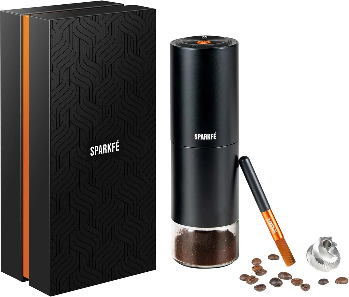 Moulin à café électrique portable – 1600 mAh, argenté