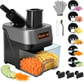Anatole 6 en 1 Coupe Légumes Électrique en Cubes Professionnel – gris/noir