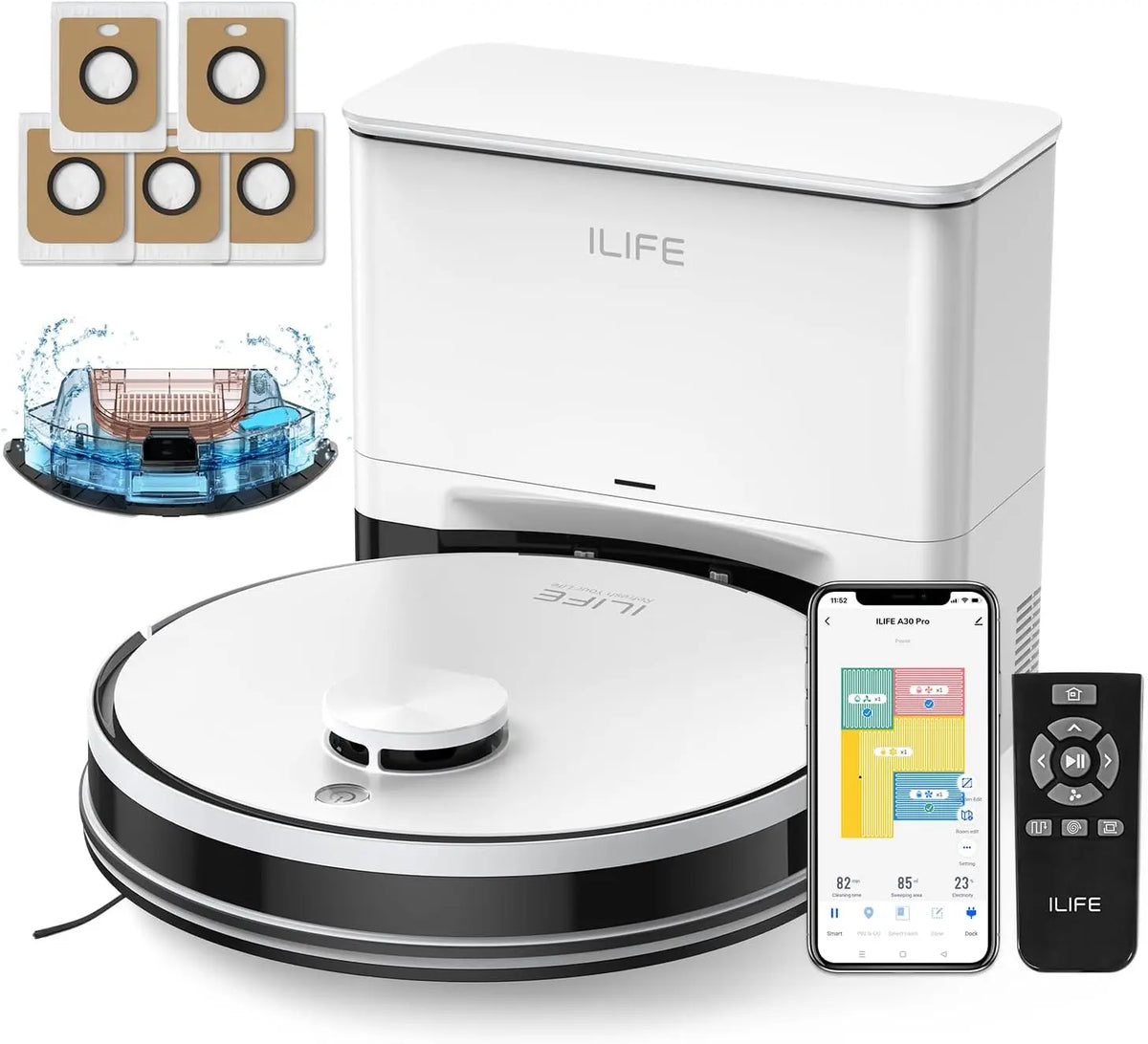 ILIFE A30 Pro robot aspirateur-serpillère – gris