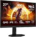 AOC pour le jeu Moniteur Q27G4XFAD 27 Pouce 180Hz Fast IPS Dalle – HDR10, noir