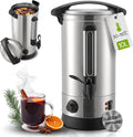 Juskys Marmite à vin chaud Teramo 10 litres 1 500 W avec robinet – argenté