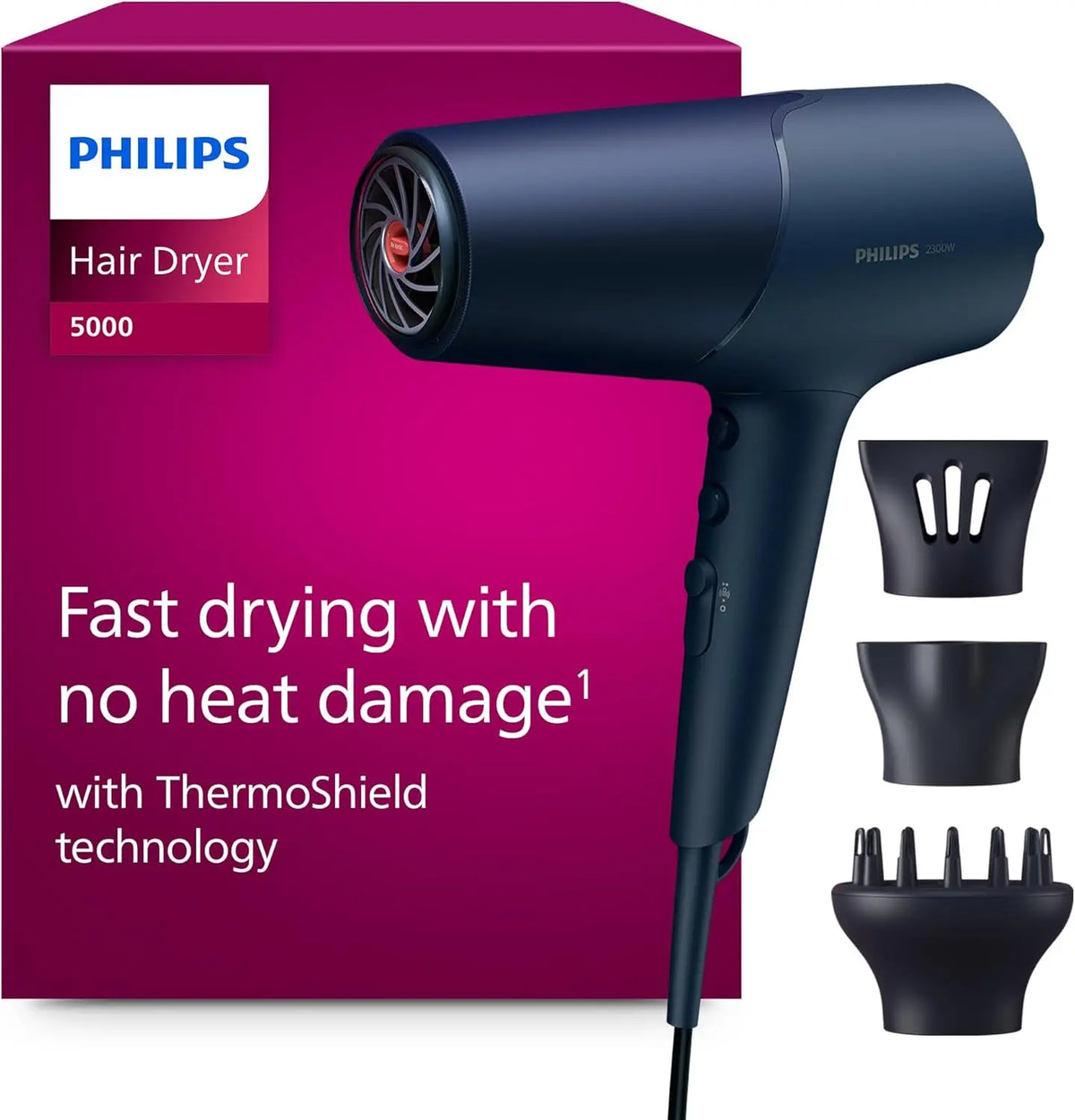 Philips 5000 Series - sèche-cheveux – BHD510/20, 2300 W, bleu