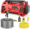 Pompe de transfert d'eau compatible avec batterie Milwaukee 18 V – sans fil, 13 L, gris/rouge/orange