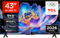 TCL 43V6D 43 Pouces 4K HDR téléviseur – HDR10, noir