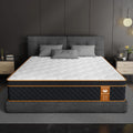 Matelas 140 x 200 cm – gris/noir