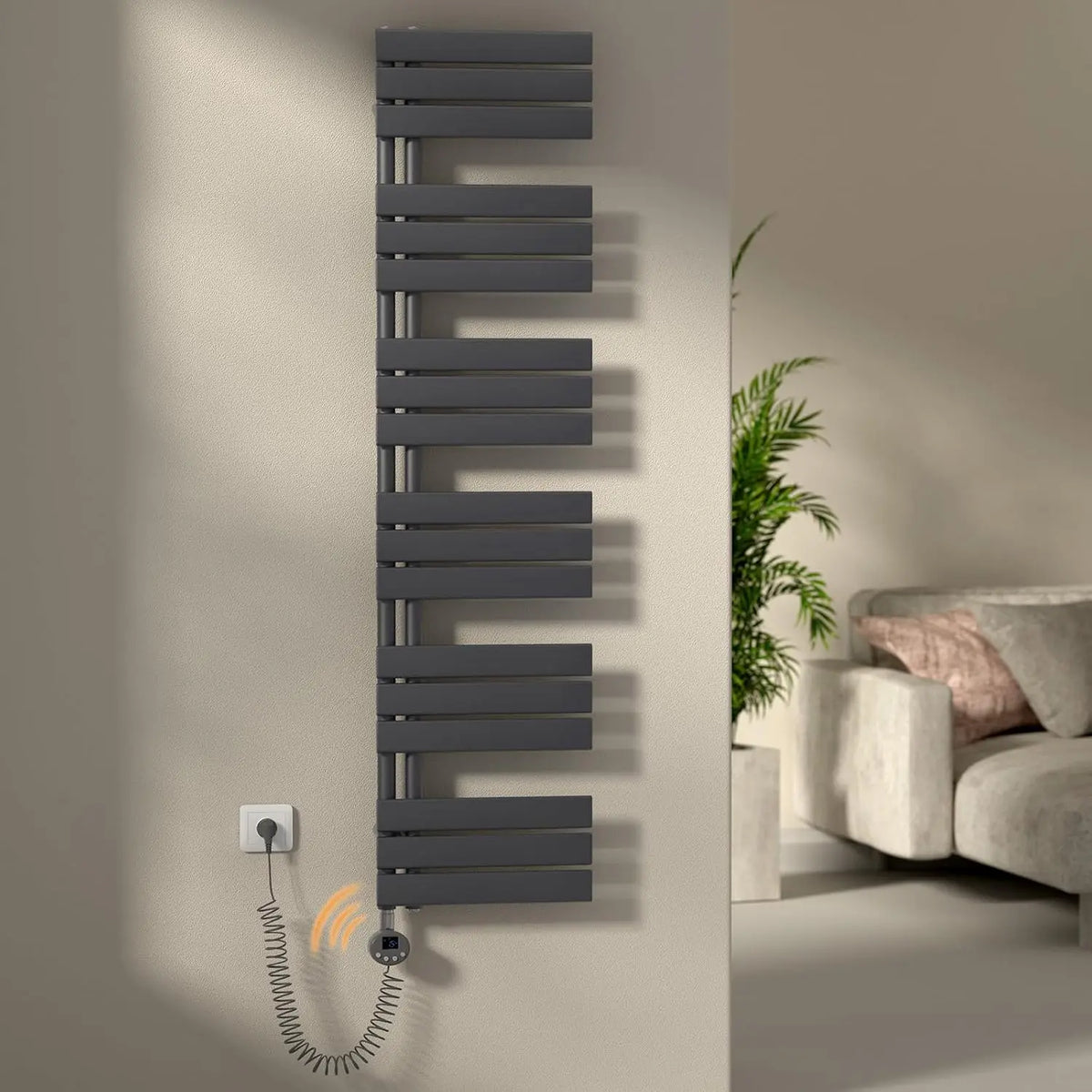 Sèche-Serviettes – Électrique WiFi 1599×400 mm 800W Blanc