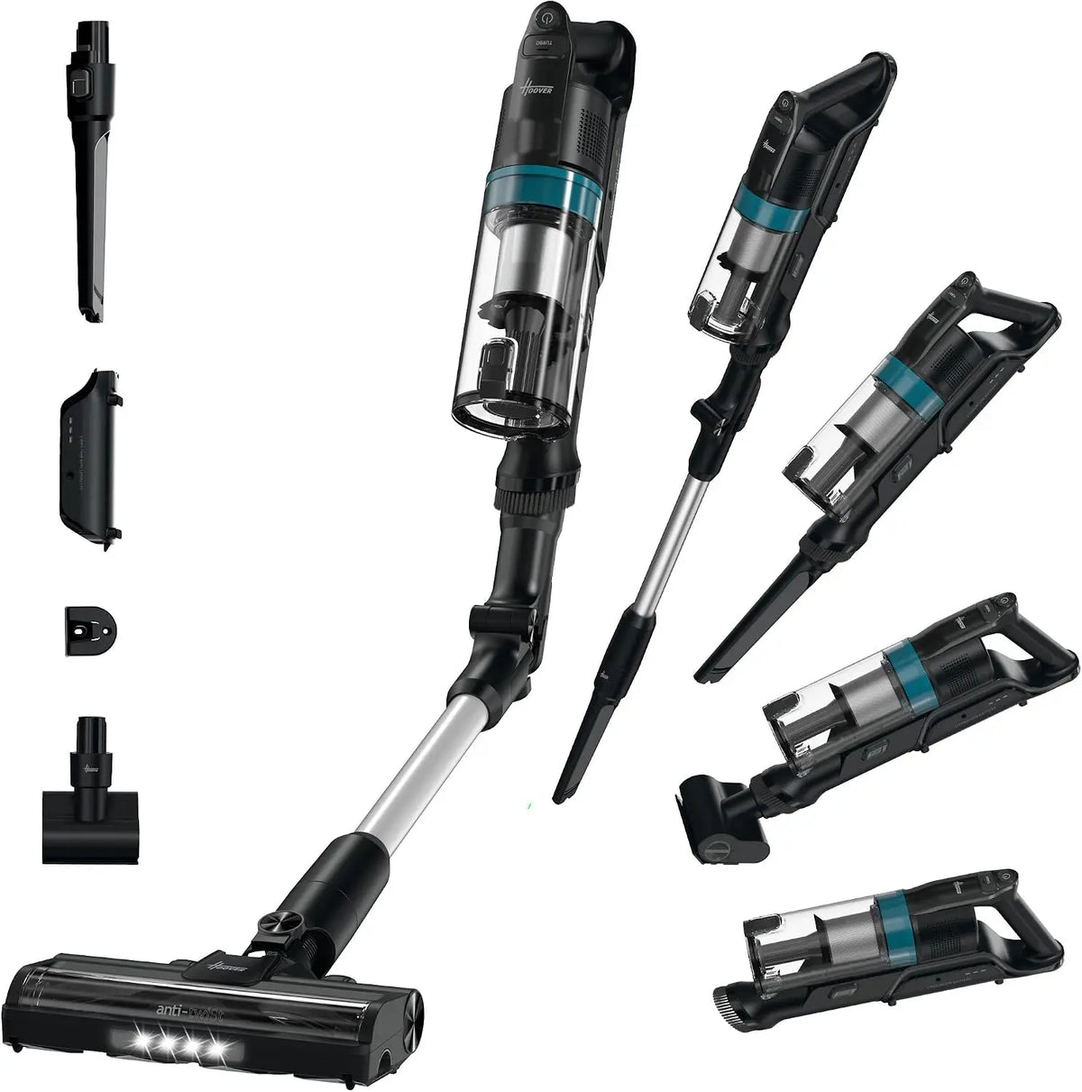 Hoover HF1 Plus Flexi Aspirateur Balai – 165 W, gris/noir