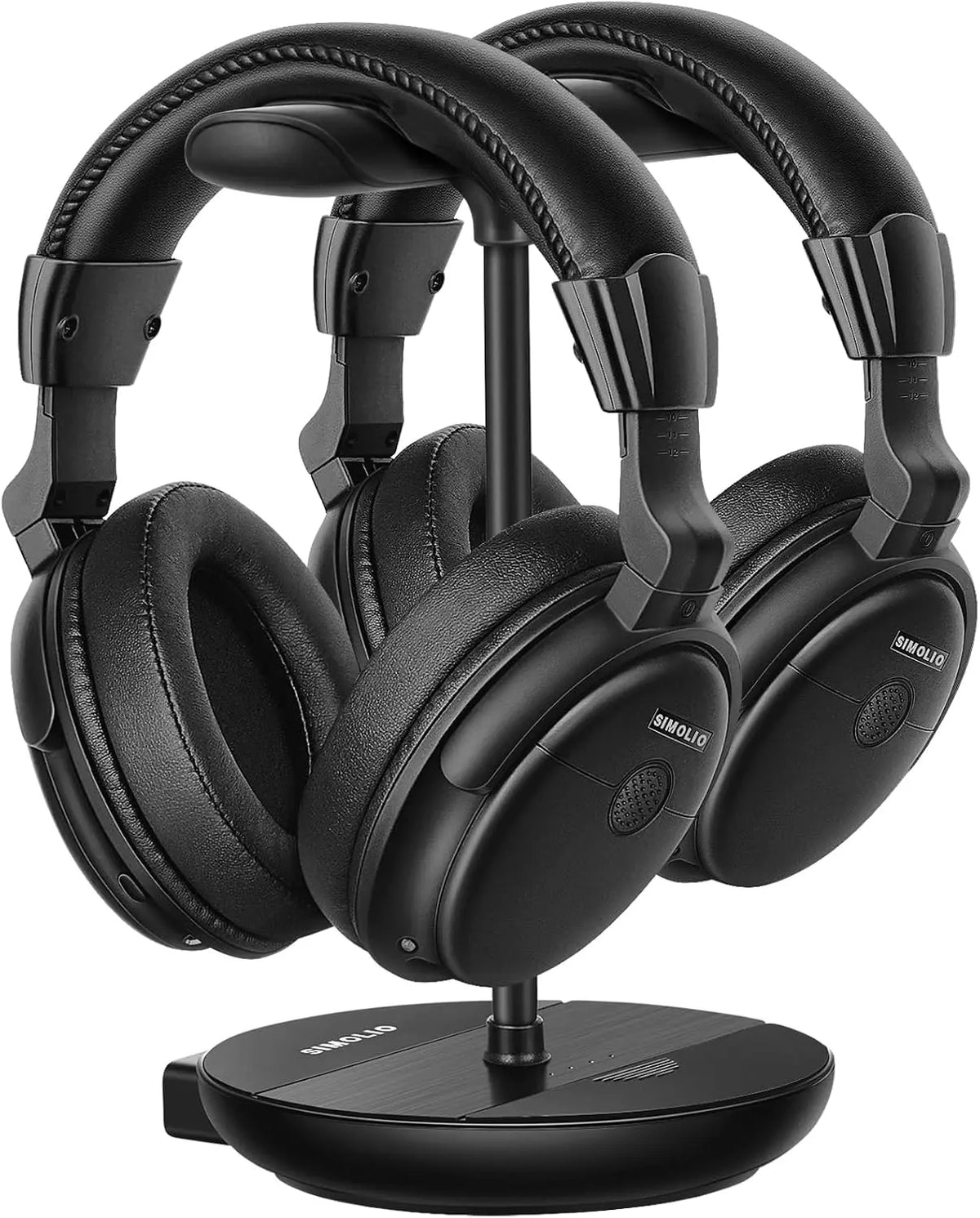 SIMOLIO Double Casque téléviseur sans Fil pour Television – gris/noir