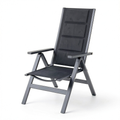Chaise de jardin, réglable, en aluminium, pour la terrasse ou le jardin