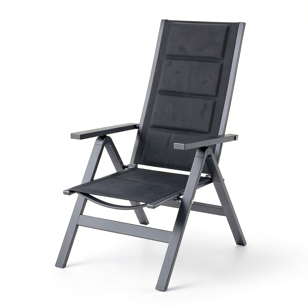 Chaise de jardin, réglable, en aluminium, pour la terrasse ou le jardin