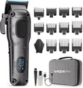 VGRPRO Tondeuse Cheveux Hommes Professionnel – sans fil, gris/noir