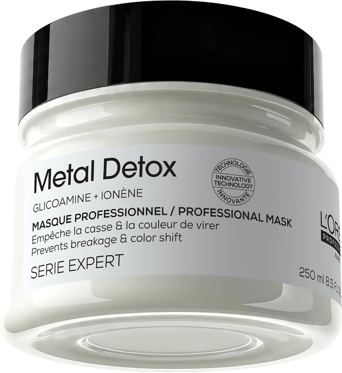 L'OREAL PROFESSIONNEL - Masque Metal Detox - Cheveux Secs & Abîmés - 250 ml – gris/noir