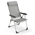 Chaise de jardin, coloris noir et gris, pour la terrasse ou le jardin
