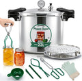 Huanyu Autocuiseur de 22 litres avec poids de pression 5-10-15 PSI et base en alliage – gris